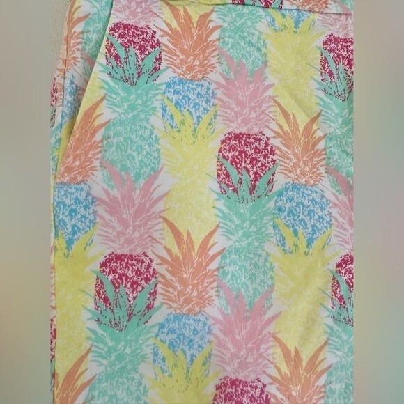 Cynthia Rowley shorts chino pineapple print size 12 women - Picture 4 of 7